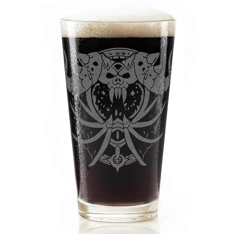 WARLOCK WARCRAFT Engraved Pint Glass | Inspired by Warcraft | Great Gamer Gift Idea!