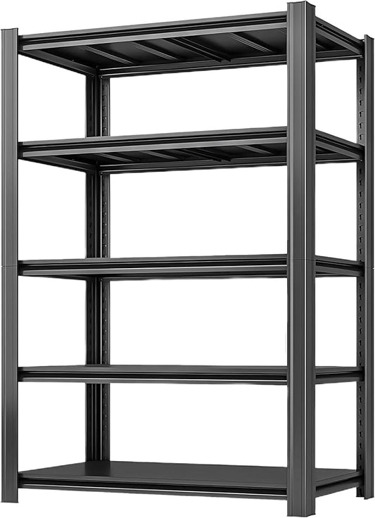 5-Tier 35" W x 15.8" D x 72" H Garage Shelving 3000LBS Storage Shelves Heavy Duty Metal Shelf Unit Adjustable Basement Industrial Storage Racks