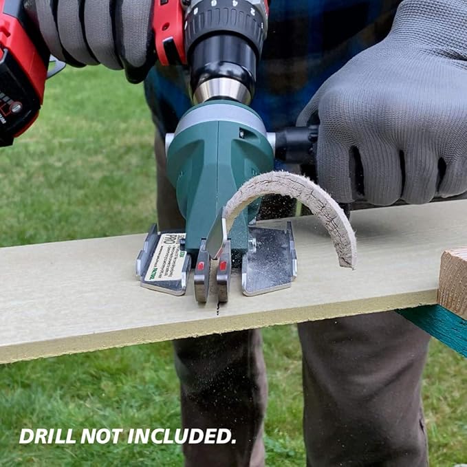 PacTool SS704 Snapper Shear Siding Pro - Siding Cutting Shear - Cordless Drill Attachment - Professional Power Tools