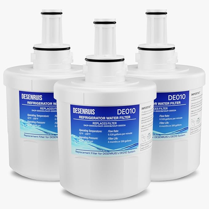 Water Filter Replacement Compatible with Samsung DA29-00003G, DA29-00003B, DA29-00003A, Aqua-Pure Plus, HAFCU1, RFG237AARS, FMS-1, RS22HDHPNSR, RSG257AARS, WSS-1, Pack of 3