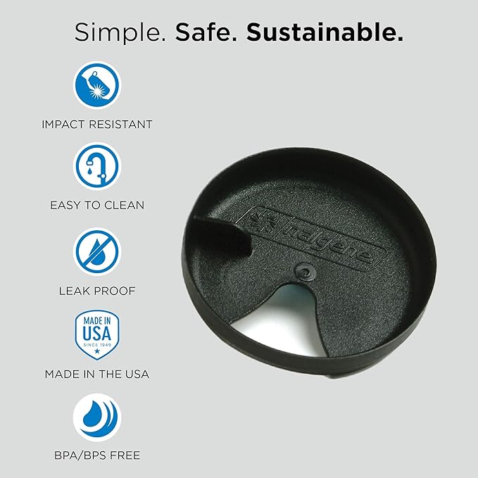 Nalgene Sustain Tritan BPA-Free Water Bottle Made with Material Derived from 50% Plastic Waste, 32 OZ, Wide Mouth