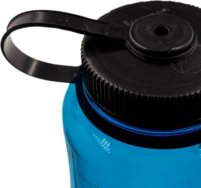 Nalgene Sustain Tritan BPA-Free Water Bottle Made with Material Derived from 50% Plastic Waste, 48 OZ, Wide Mouth, Blue
