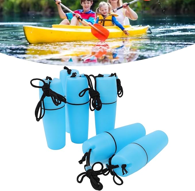 Luqeeg Kayak Container Bottle, Waterproof Container Bottle Dry Canister Container Bottle with Hook Rope Kayak Sealed Bottle for Diving Snorkeling Surfing Kayaking Boating (Blue)