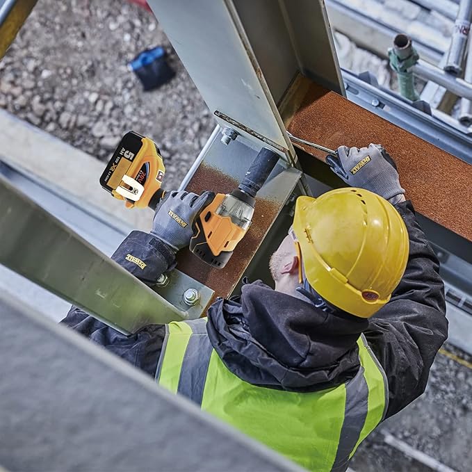 FSYAO 20V 1/2 inch cordless impact wrench-brushless, 350 ft-lbs maximum torque, 4-speed adjustment, automatic start and stop.(Host only/Without battery).