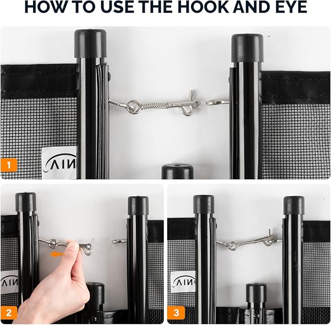 VINGLI 4Ft x 12Ft Black Pool Fence Swimming Pool Fence in Ground Pool Safety Fencing