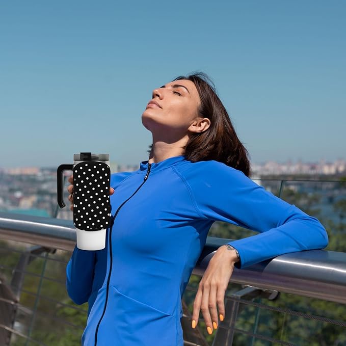 Galaxy Mandala Water Bottle Pouch for Stanley Cup 40oz 30oz,Personalized Gym Purse for Men Women, Tumbler Pouch with Versatile Pocket Water Bottle Bag for Cards, Keys, Phone