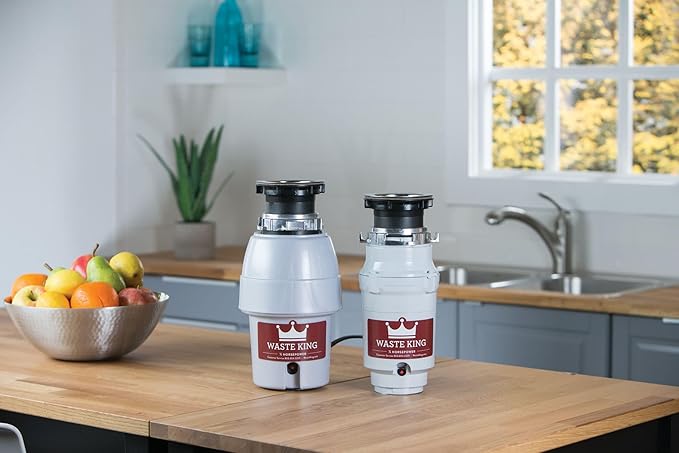 Waste King Legend Series Continuous Feed Garbage Disposal for Kitchen Sink with Power Cord, L-2600