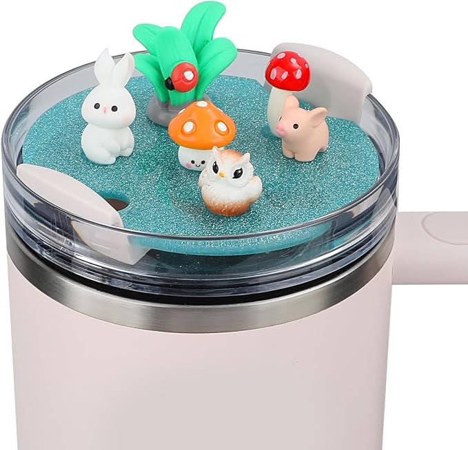 Charms Compatible with Stanley Cup Accessories,Charms for Stanley Cups H1.0&H2.0 Accessories 40oz with Silicone Straw Cover (C)