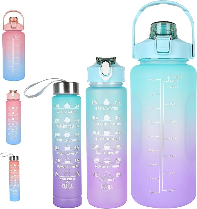 32 oz Daily Tracking Bottle Water (Pink)