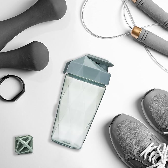 Classic 20oz Blender Shaker Bottle | Protein Shaker Bottle with Diamond Agitator | Shaker Cup with Carrying Handle and Dishwasher Safe | Sage - 20-Ounces