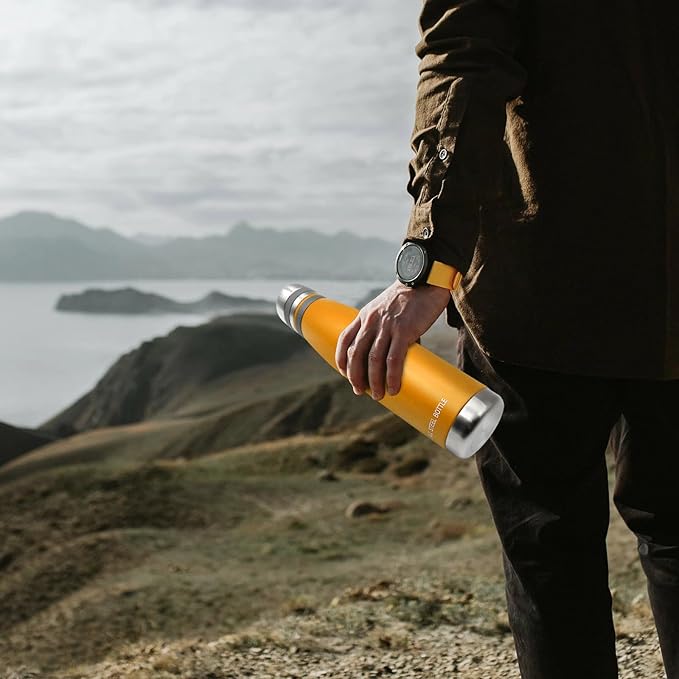 37oz Thermos for Hot and Cold Drinks, Coffee Thermos Water Bottle, Wide Mouth Thermal Cups- Leakproof Stainless Steel Insulated Thermos - Commute, Travel, and Picnic Friendly