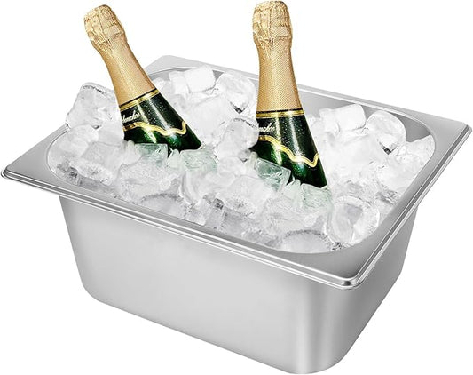 Ice Bucket, Stainless Steel Ice Buckets for Parties for Wine Beer Champagne Large Size Beverage Tub, Ice Cube bin for Storing ice Cubes