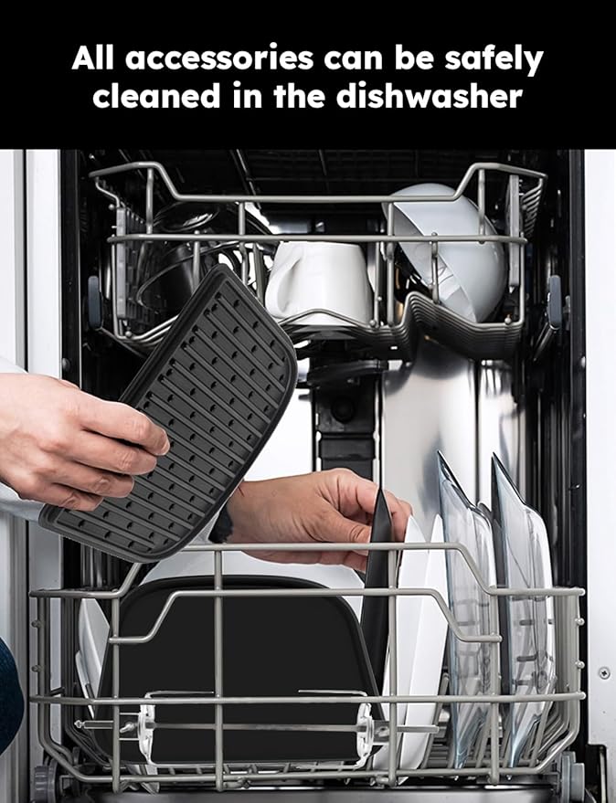 Nuwave Brio 15.5Qt Air Fryer Rotisserie Oven, X-Large Family Size, Powerful 1800W, 4 Rack Positions, 50°-425°F Temp Controls, 100 Presets & 50 Memory, Integrated Smart Thermometer, Linear T Technology