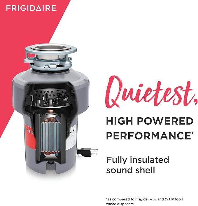 Frigidaire 3/4 HP Corded Garbage Disposal for Kitchen Sinks | FF75DISPC1
