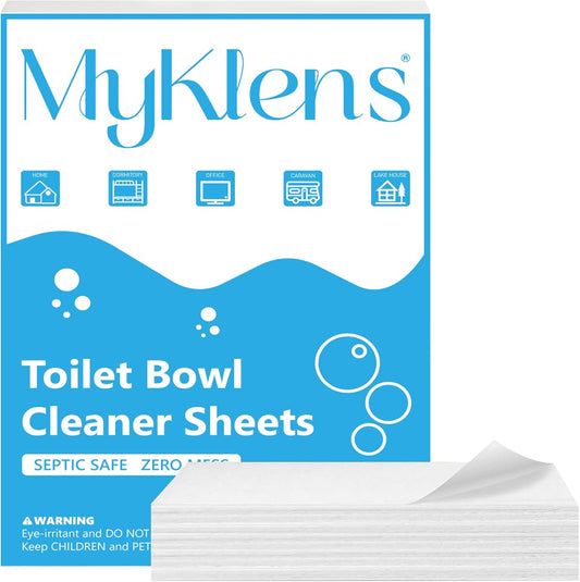 Toilet Bowl Cleaner Sheets, Natural Toilet Bowl Cleaner Strips, Eco-Friendly, Removes Stains & Odors, Non Toxic, Plastic Free, Septic Safe, Ideal Toilet Bowl Cleaner, 60 Uses