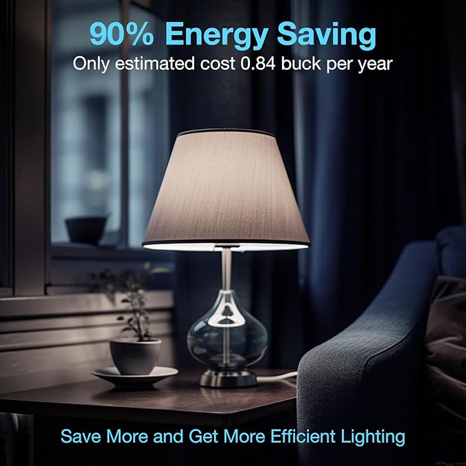 dalattin A19 Vintage LED Edison Bulbs, 60W Equivalent Light Bulbs, 5000K Daylight White, Clear Glass Filament Bulb, Efficient 8W, E26 Base, 800 LM, CRI80+, Non-Dimmable for Home, Farmhouse, 3 Pack