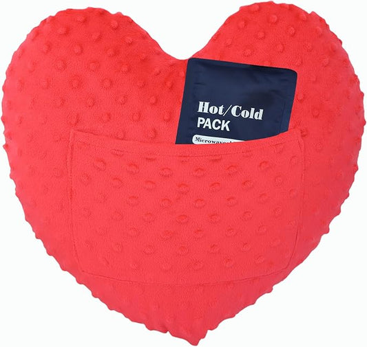 Heart Surgery Pillow for Open Heart Surgery After Bypass Coughing with Pocket Comfort Cushion Recovery Gifts Women Men Patients Minky Dot Red