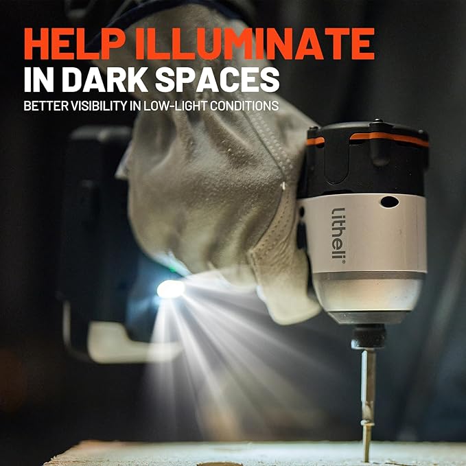 Litheli 20V Cordless Impact Driver Kit, 2035 in-lbs Max Torque, 1/4 in. Hex Power Drill/Driver with Battery (Charger not Included)