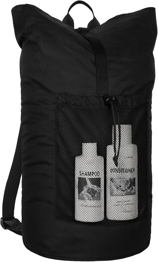 Laundry Bag Backpack Extra Large Travel Laundry Bags with Shoulder Straps Durable Polyster Clothes Hamper Bag for College Laundromat Apartment