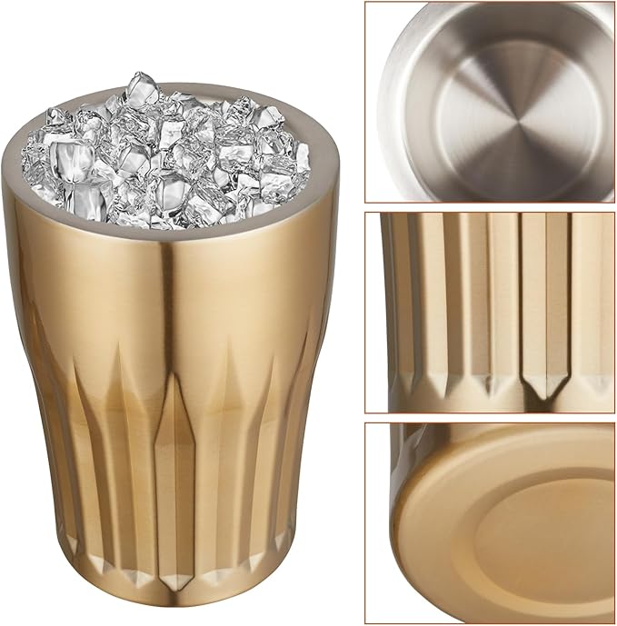 Gold Wine Chiller Vertical Stripe Pattern Wine Bottle Cooler