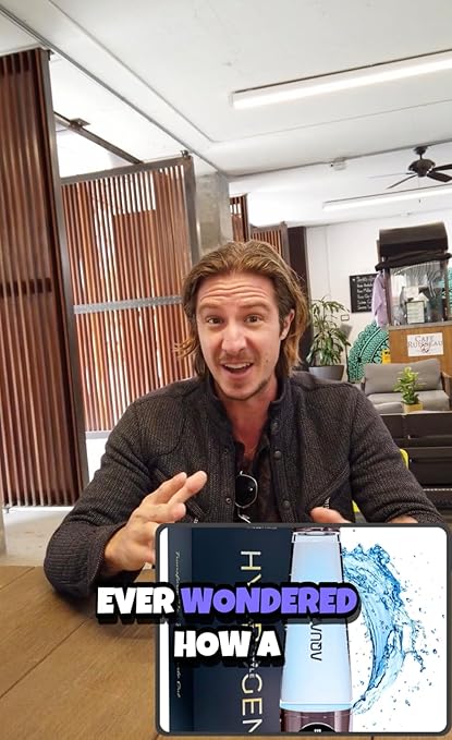 Premium Hydrogen Water Generator - 3500 ppb Hydrogen-Rich Water, Advanced SPE/PEM Technology, OLED Display, Rechargeable Battery, Lilac