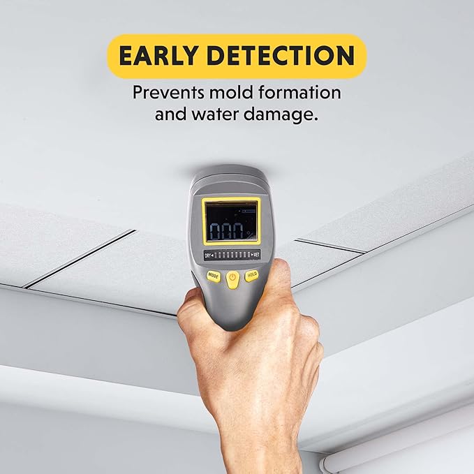 General Tools LCD Moisture Meter #MM8 - Leak and Humidity Detector - Pinless and Non-Invasive