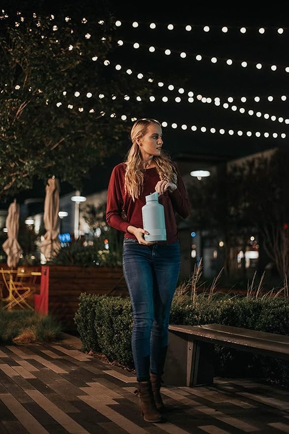 Coldest Sports Water Bottle with Straw Lid Vacuum Insulated Stainless Steel Metal Thermos Bottles Reusable Leak Proof Flask for Sports Gym (Stealth Black, 64 oz)