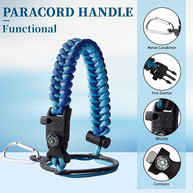 Metal Water Bottle 40oz - Stainless Steel Water Bottles with Straw Spout Lid, Sleeve Carry Strap, Vacuum Insulated, Leak Proof, BPA Free Water Jug, Modern Reusable Waterbottle Gym Biking Camping