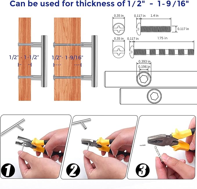 Ravinte 30 Pack | 4" Cabinet Pulls Brushed Nickel Stainless Steel Kitchen Cupboard Drawer Pulls Cabinet Handles 4 Inch Length，2-1/2 Inch Hole Center with Mounting