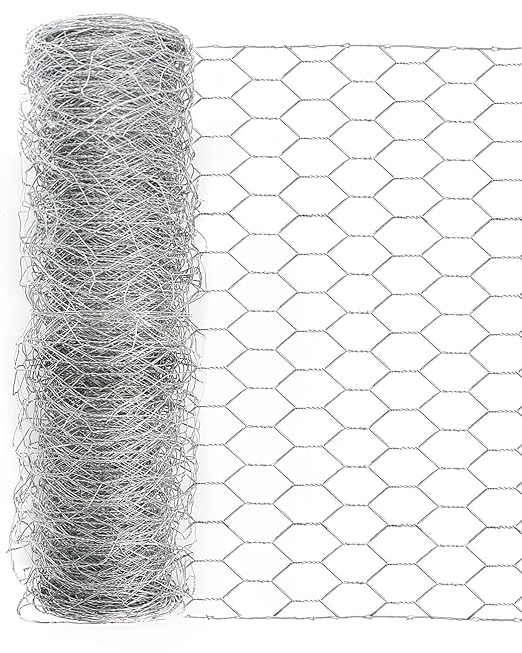 vensovo Galvanized Chicken Wire Mesh - Garden Animal Barrier Fence, 0.8 inch Mesh Fence for Pet,Rabbit,Poultry(16.5"×590")
