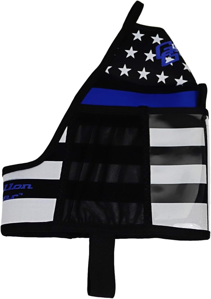 Gallon Gear Half Gallon Fitness Hydration Cover - Neoprene Insulated Cooling and Portable Gym Water Bottle Carrier - Case with Storage Pockets (Thin Blue Line)