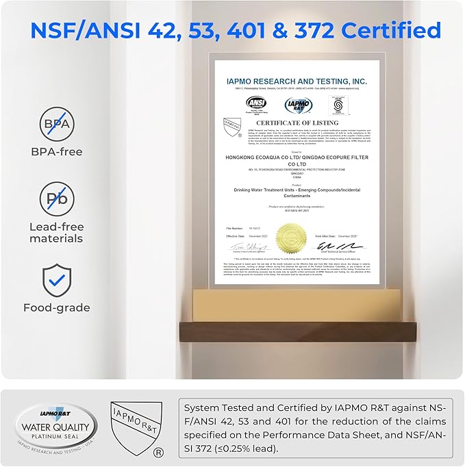 Waterdrop Mega Electric Water Filter Pitcher, Dispenser, 200-Gallon Filtered Water Pitcher, NSF/ANSI 42&53&401&372, Reduce PFAS, Lead, Chlorine, 27-Cup, Blue, with 1 Filter, 𝐃𝐨𝐞𝐬 𝐧𝐨𝐭 Lower TDS