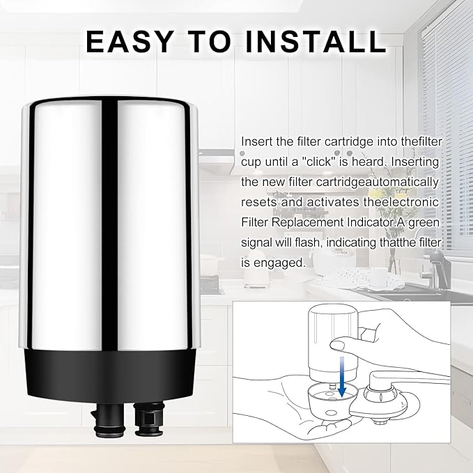 Faucet Water Filter Replacement for Brita®Faucet Filter，Brita® FR-200, FF-100 Replacement Filter-3 piece,silvery。