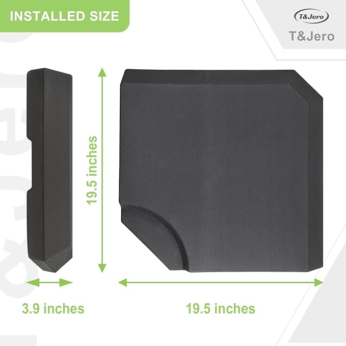 T&Jero 4 Piece Heavy Duty Plastic Base Stand Weight for Patio Outdoor Cantilever Offset Umbrella, 350 lb with Water and Sand Filled, Black