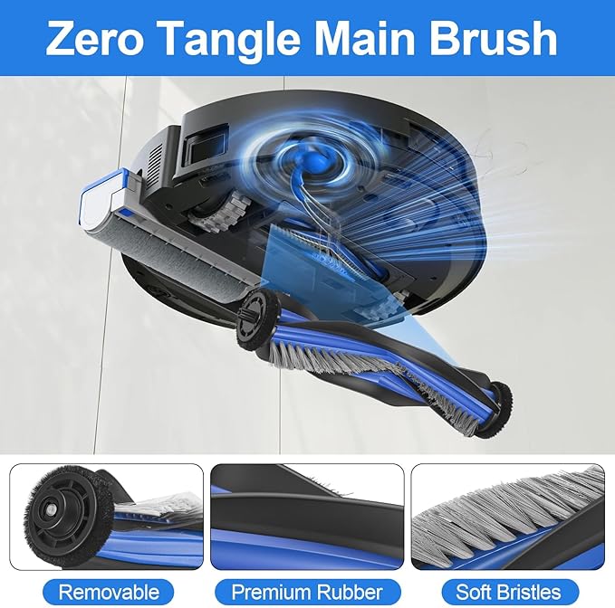 X9 Pro Omni Accessories for ECOVACS X9 PRO OMNI / X9 OMNI Replacement Parts Accessory Kit 2 Anti Tangle Main Brush 2 Roller Mop 6 Dust Bags 6 Side brush 4 Filter 1 Cleaning Brush