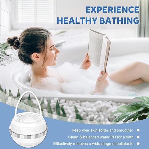 Tub Filter for Bathtub Bath Filter for Tub Bathtub Water Filter 8-Layer Filtration, BPA-Free, Tub Filter Can Remove 99% of Pollutants, Making Skin and Hair Healthier