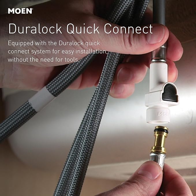 Moen Adler Matte Black Motionsense Wave Sensor Touchless One Handle Pulldown Kitchen Faucet Featuring Power Clean, 87233EWBL