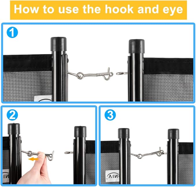 VINGLI Pool Fence 4Ft x 72Ft Swimming Pool Fence in Ground Pool Safety Fencing, Black