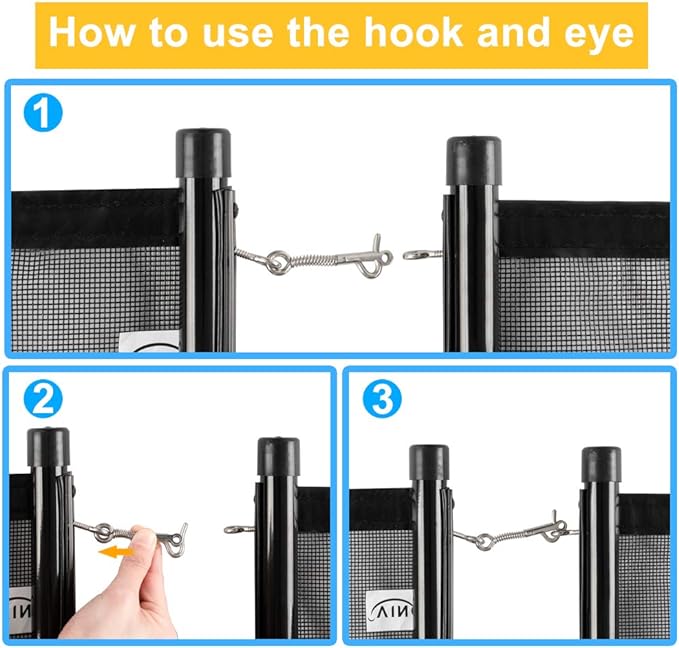 VINGLI Pool Fence 5Ft x 48Ft Swimming Pool Fence in Ground Pool Safety Fencing, Black