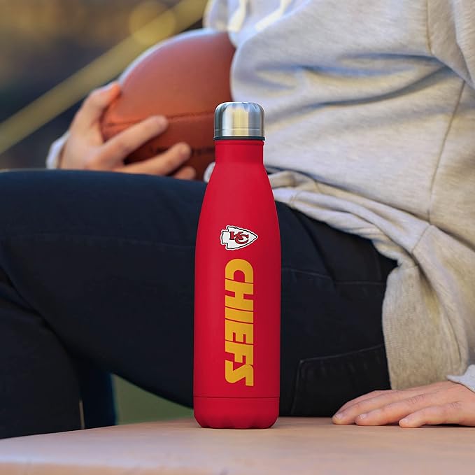 FOCO NFL unisex-adult NFL Team Logo Wordmark Chill Water Bottle