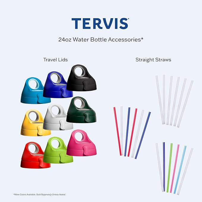 Tervis Softball - All Over Made in USA Double Walled Insulated Tumbler Travel Cup Keeps Drinks Cold & Hot, 24oz Water Bottle - Gray Lid, Classic