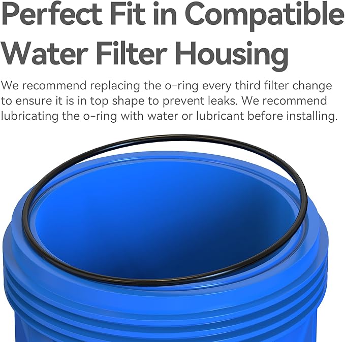 Water Filter O-Ring, 6 Pack Whole House Water Filter O-Ring Replacement for 151122 Compatible with Pentair Pentek Big Blue Water Filters