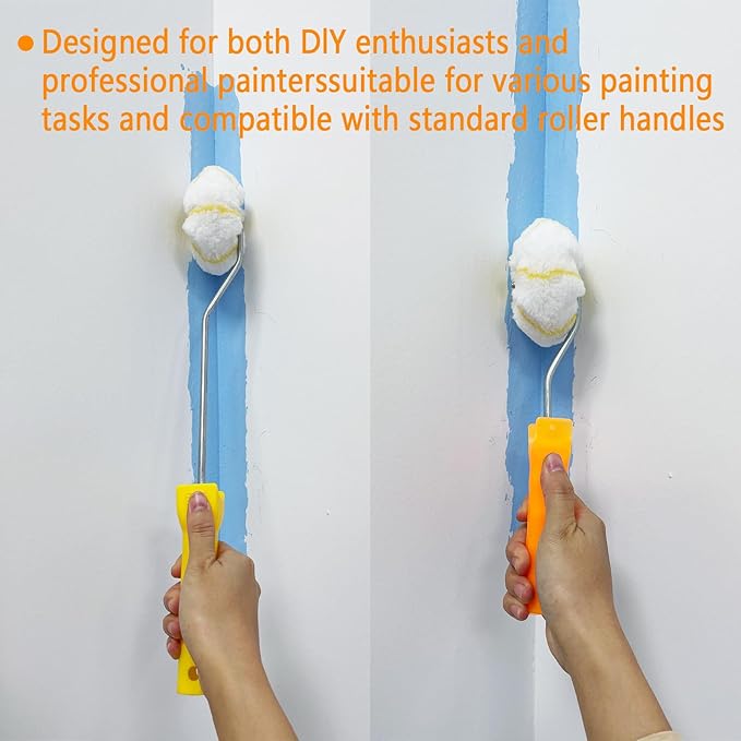 Corner Paint Roller Covers Set, 4 pcs Corner Paint Roller Covers, Corner Roller Replacement Sleeve
