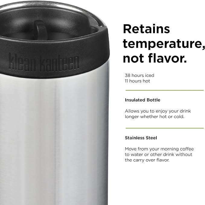 Klean Kanteen TK Wide 12 Oz Brushed Stainless