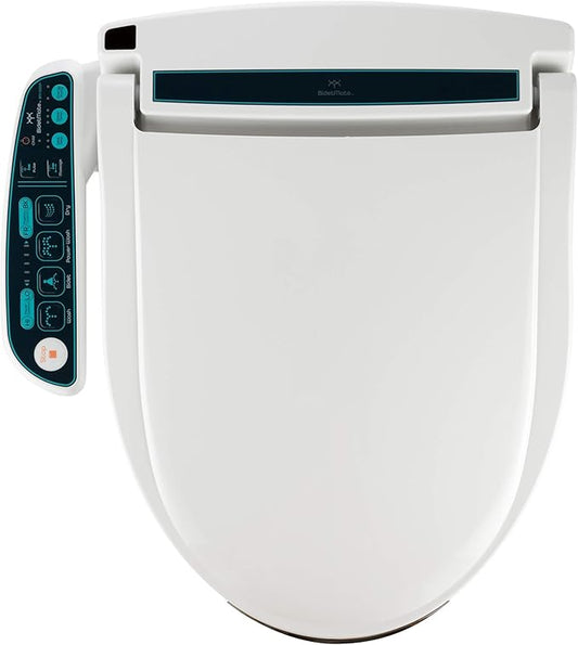 BidetMate 2000 Series Electric Bidet Toilet Seat with Unlimited Heated Water, Side Controls, Deodorizer, Warm Air Dryer - Self-Cleaning - Elongated Electric Bidet Attachment for Toilets