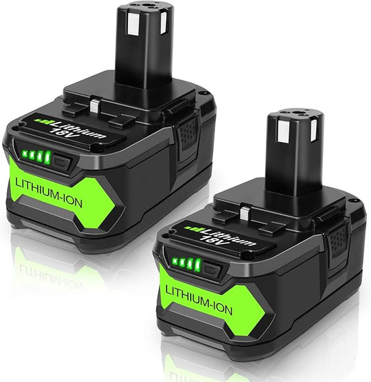 18V 6.0Ah Lithium-Ion Replacement Battery Compatible with Ryobi 18V ONE+ Tools – Works with Impact Driver PCL235B, Multi-Tool PCL430B, Circular Saw PCL500B, Vacuum Cleaner RHV18-0, Impact Wrench P262