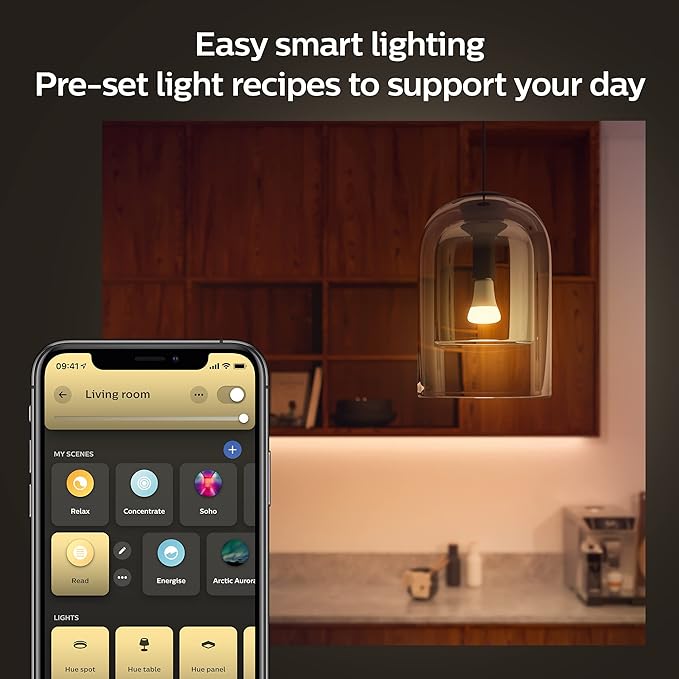 Philips Hue Smart 100W A21 LED Bulb - White Ambiance Warm-to-Cool White Light - 1 Pack - 1600LM - E26 - Indoor - Control with Hue App - Works with Alexa, Google Assistant and Apple Homekit