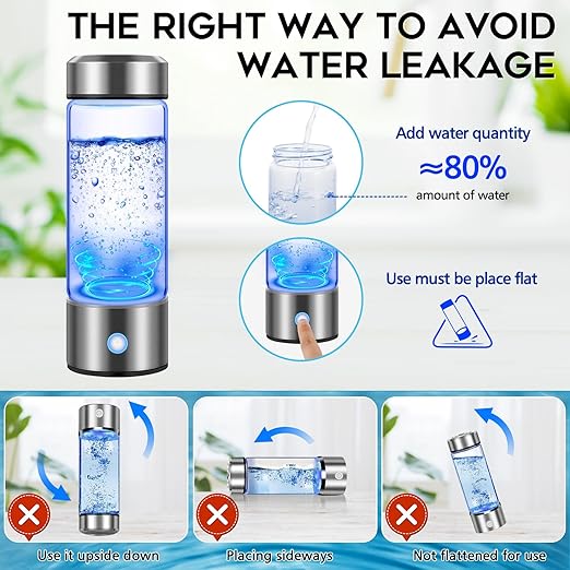 FRAMICS Hydrogen Water Bottle with Gift Box, Portable Hydrogen Water Bottle Generator with PEM SPE Technology, 3Min Quick Electrolysis Hydrogen Water Ionizer Machine for Home Office Travel Exercise