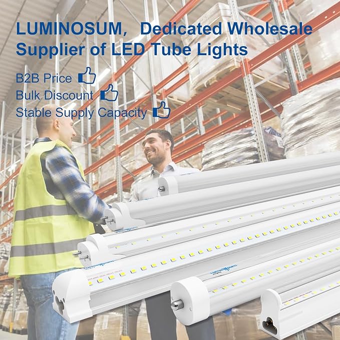 T8 LED Tube Light Bulbs 4 Foot 20W 40W Equivalent, 4000K Natural White 2000LM, T8 T10 T12 Fluorescent Replacement, Dual-end Powered Ballast Bypass, Clear Cover ETL Listed for Shop, 10-Pack