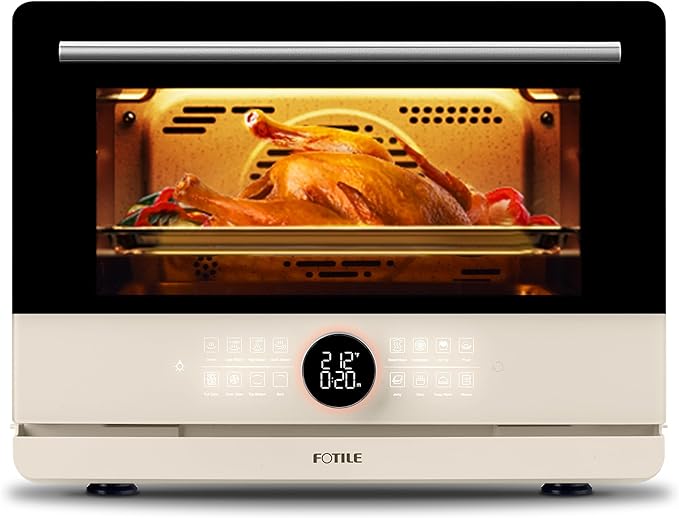 FOTILE HYZK32-E3-E ChefCubii 1.1 cu. ft. 4-in-1 Combi-Steam Oven with Steam-Bake, Air Fry, Convection, Dehydrator Functions, and 50 Preset Menus, Beige